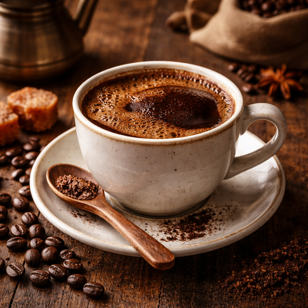 Indonesia Tubruk Hot dengan aroma kopi lokal